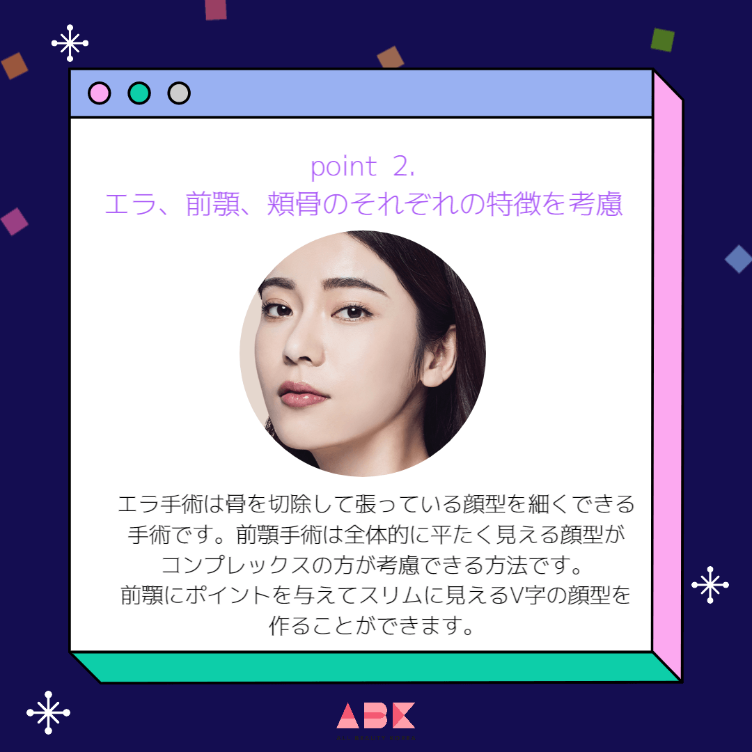 輪郭整形の時に考慮すべきこと