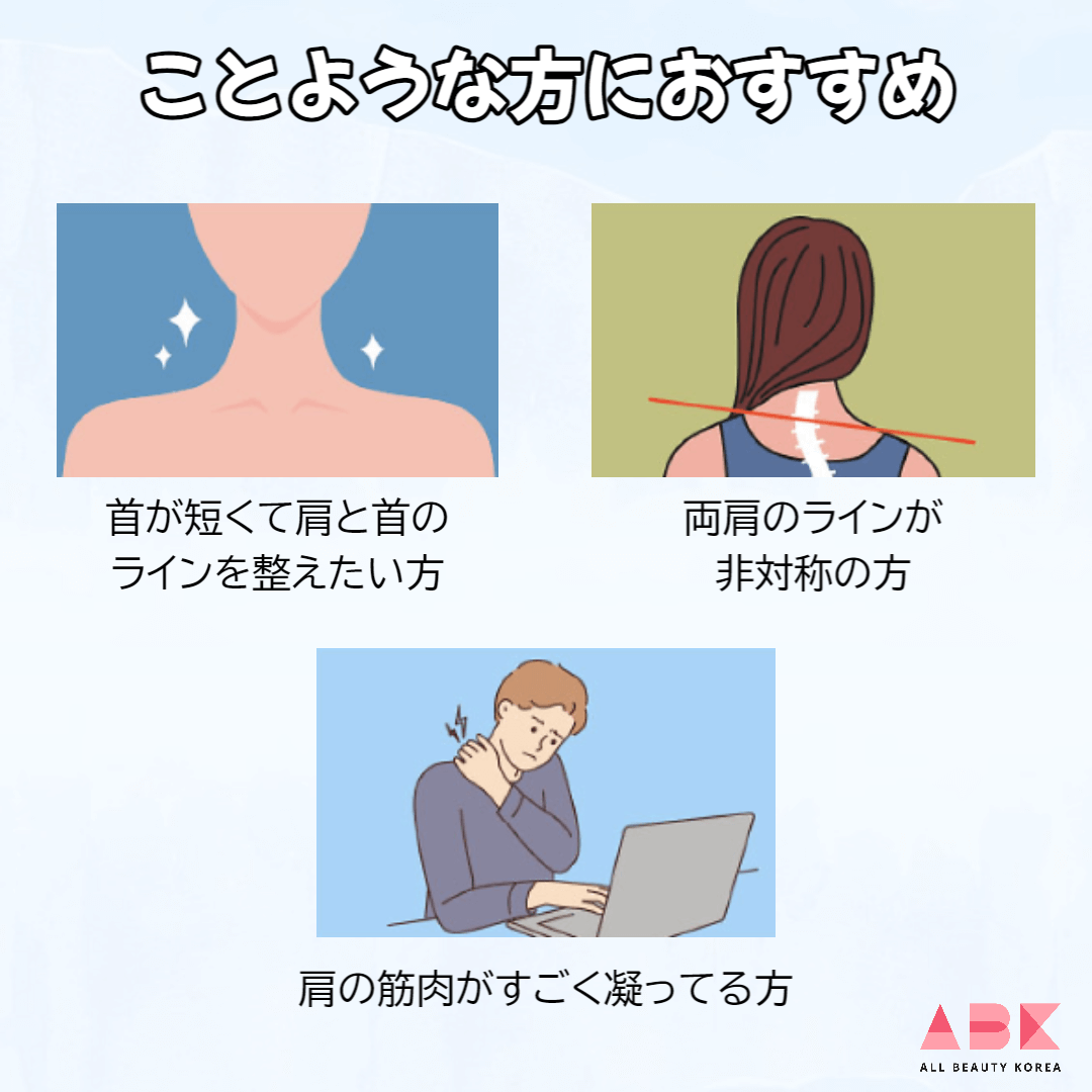 僧帽筋ボトックスはことような方におすすめします。