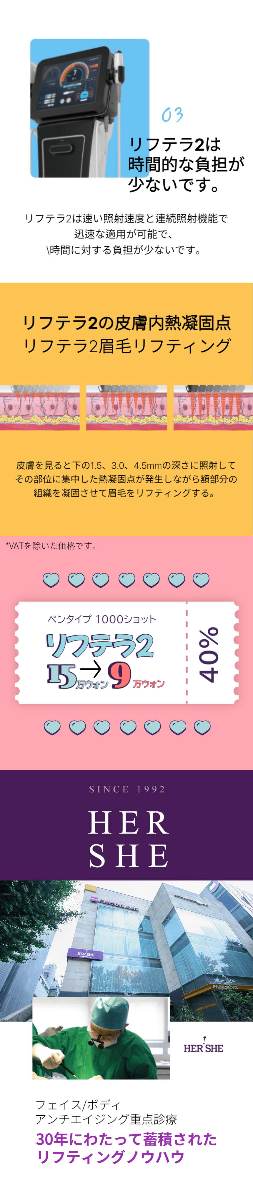 ハッシュ美容外科眉毛リフティングの原理、リフテラを利用した施術のABK特別割引!