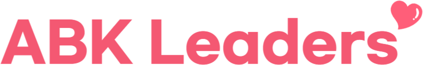 「ABK Leaders」と赤いハートマークのロゴ