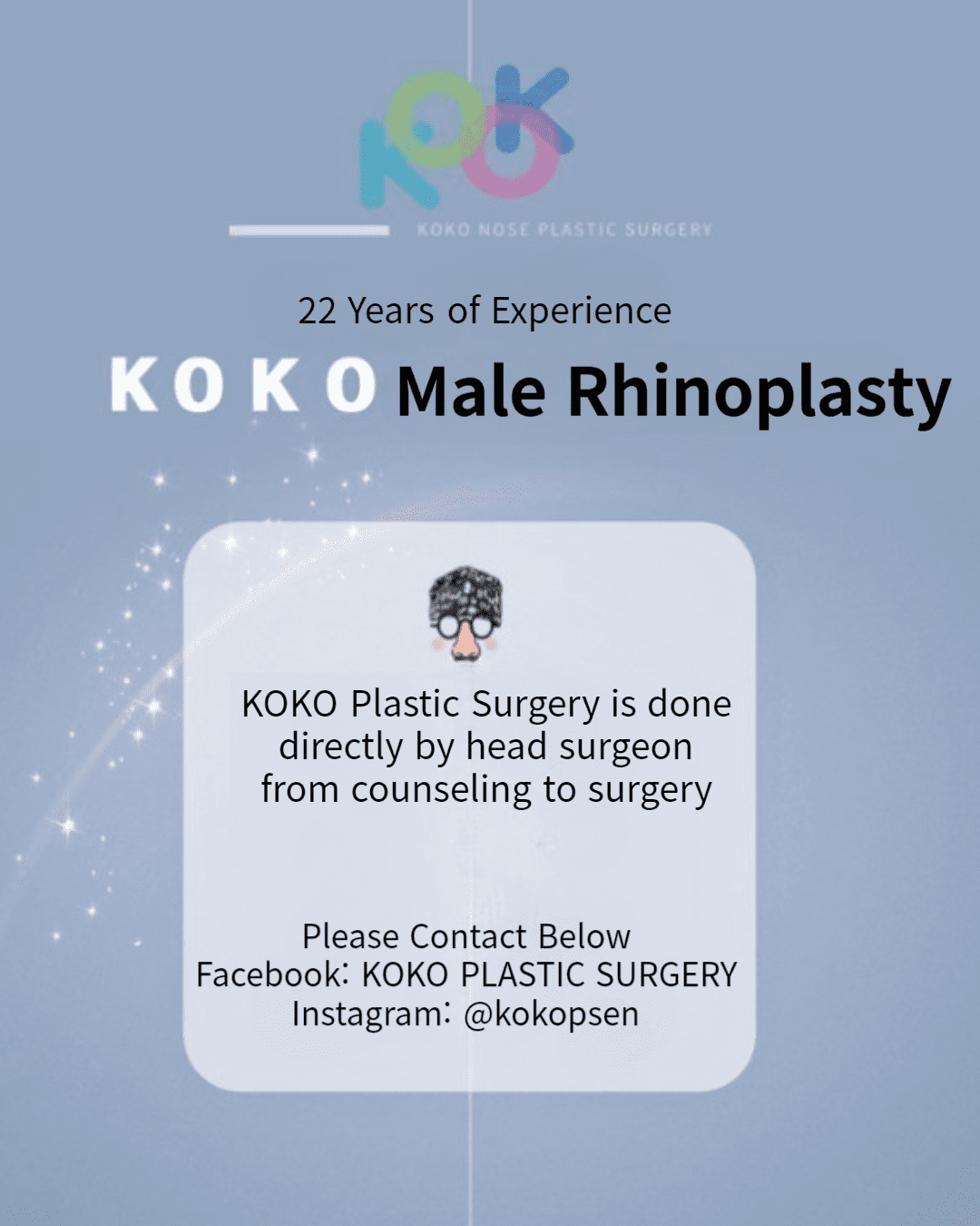 Image showing how to contact the hospital for further information about male rhinoplasty