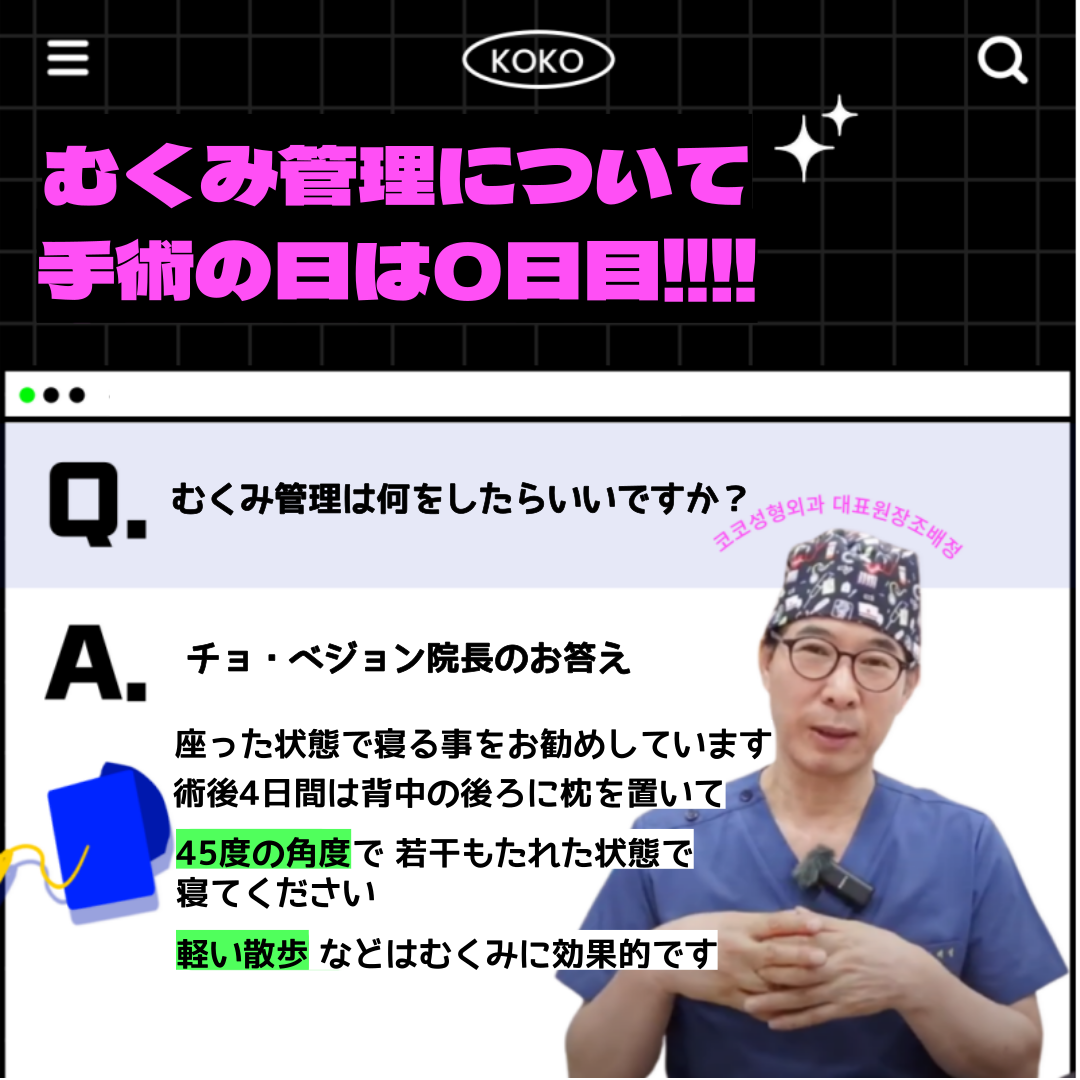 鼻整形後の術後管理について説明した画像