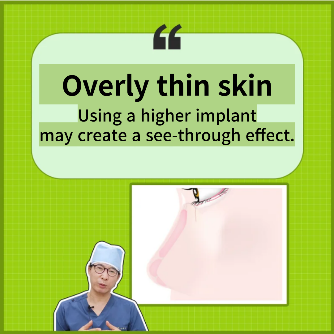rhinoplasty with different outcomes