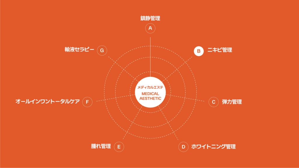 韓国ソウルプレミアム皮膚科オガナセルのにきびの管理システムです。