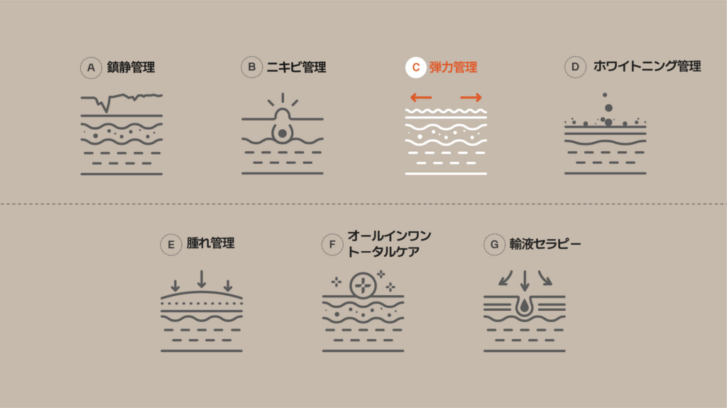 韓国ソウルプレミアム皮膚科オガナセルの弾力管理システムです。