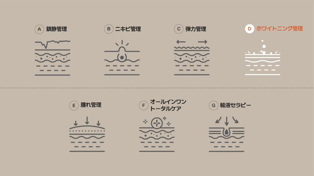 韓国ソウルプレミアム皮膚科オガナセルのホワイトニング管理システムです。