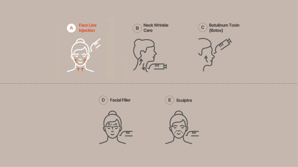 Detailed Illustrations of Face Line Revision Treatments