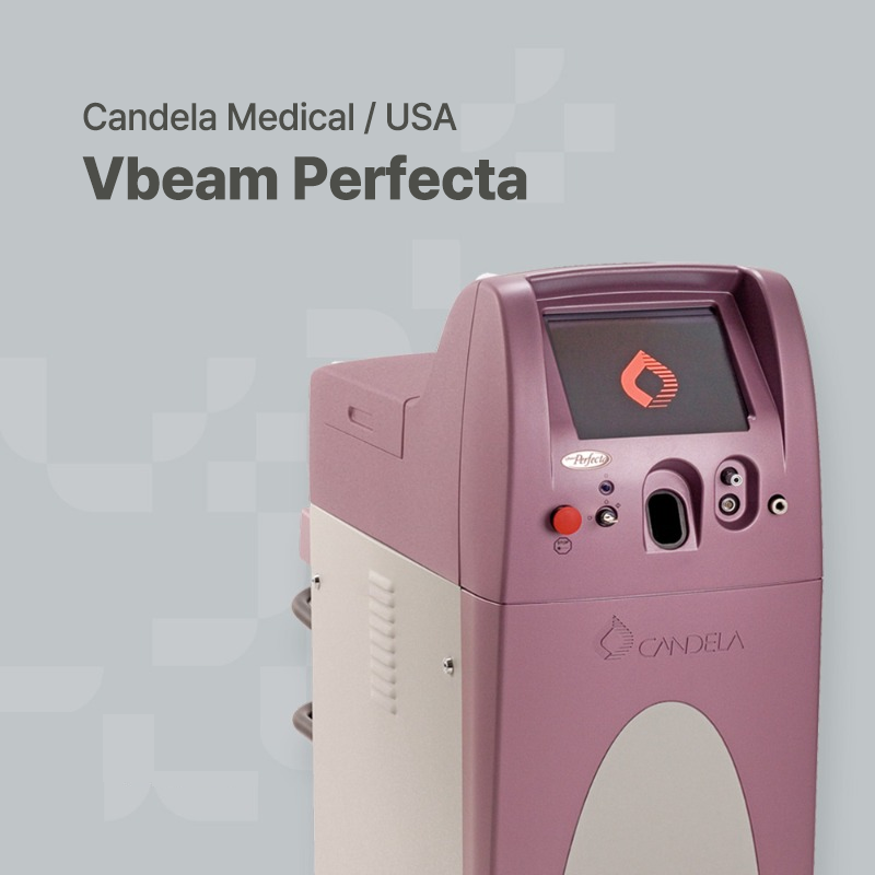 Vbeam Perfecta pulsed dye laser for vascular treatments by Candela Medical, high-performance USA technology