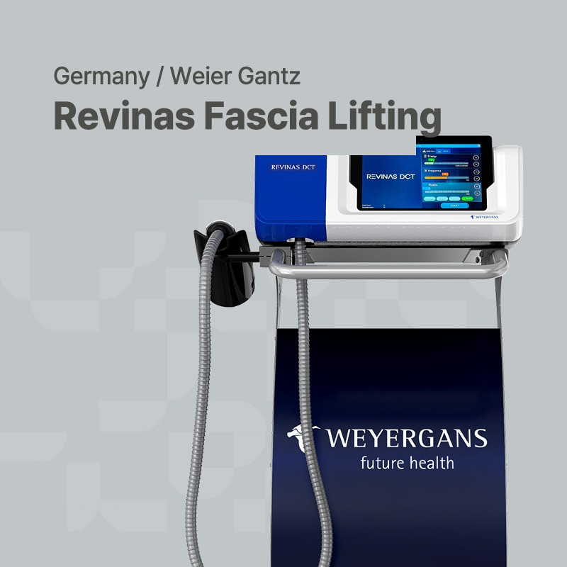 Revinas Fascia Lifting machine by Weier Gantz from Germany, branded as Weyergans future health device