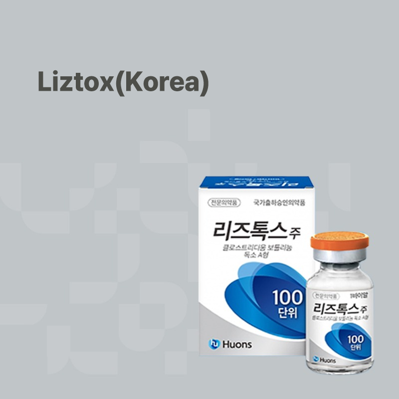 Liztox botulinum toxin from Korea in packaging