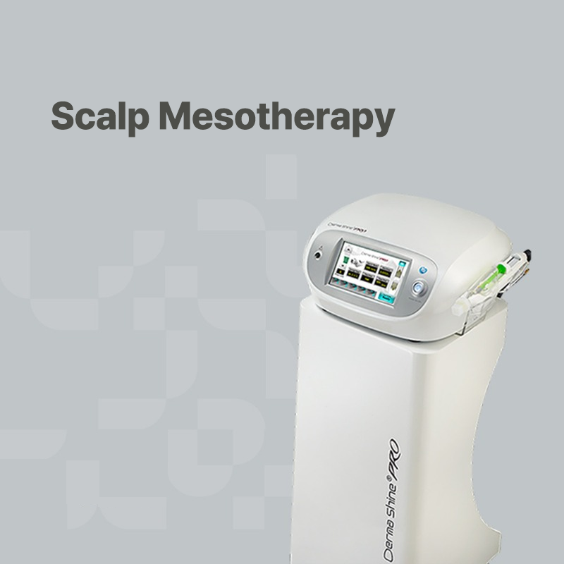 Scalp mesotherapy device used for hair treatment and scalp health