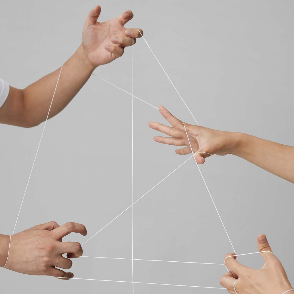 Hands manipulating strings symbolizing precise dermatological skin tightening