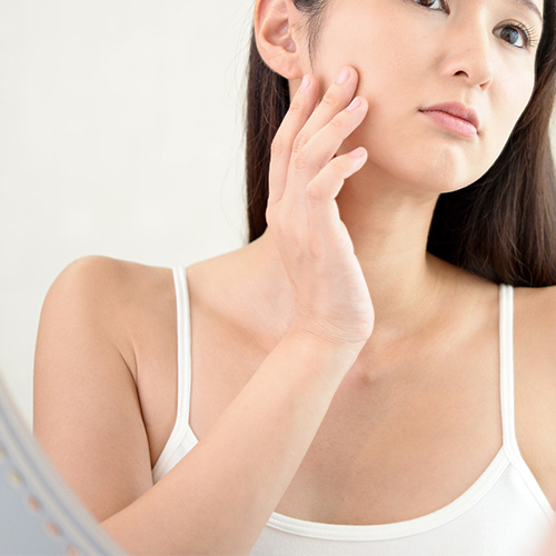 Side profile of a woman's face illustrating natural-looking facial volume enhancement
