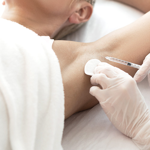 Hyperhidrosis treatment injection to eliminate body odor