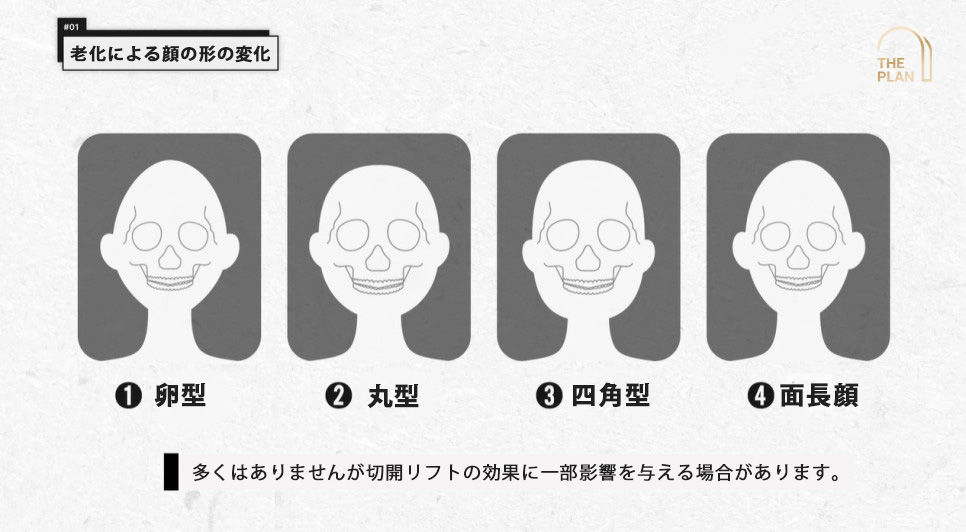 顔の形別特徴写真