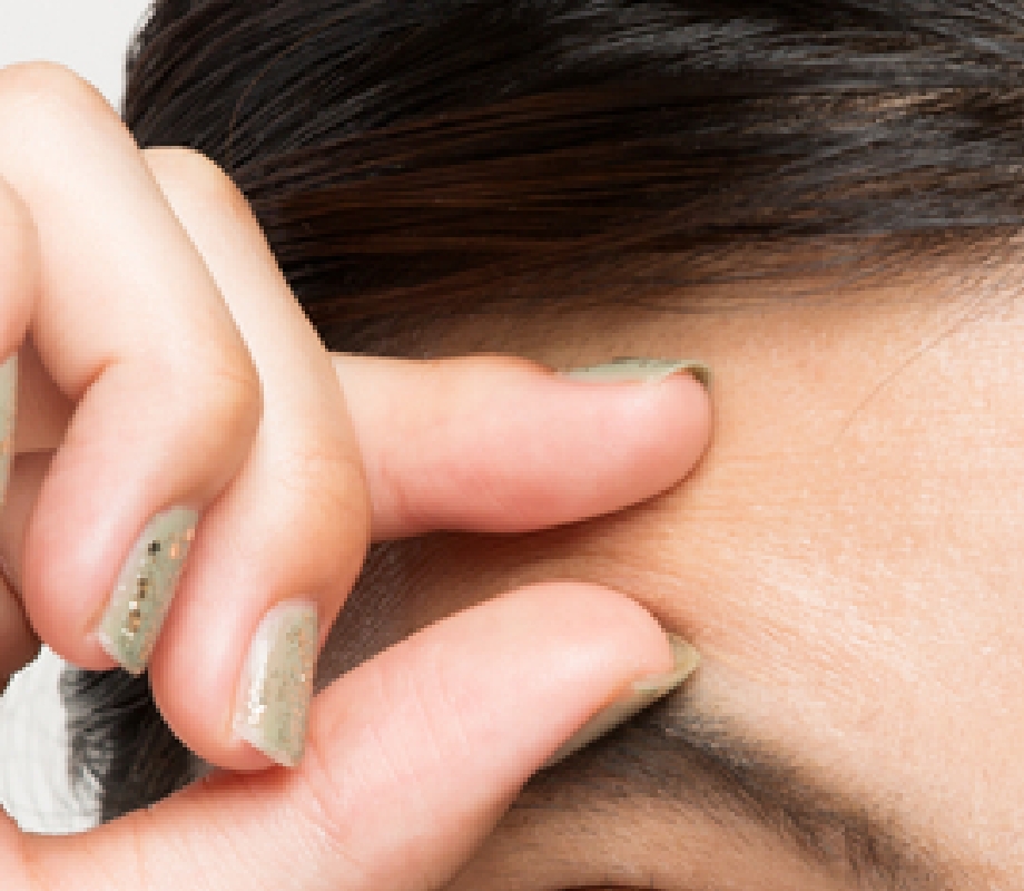 eyelids and eye corners drooping